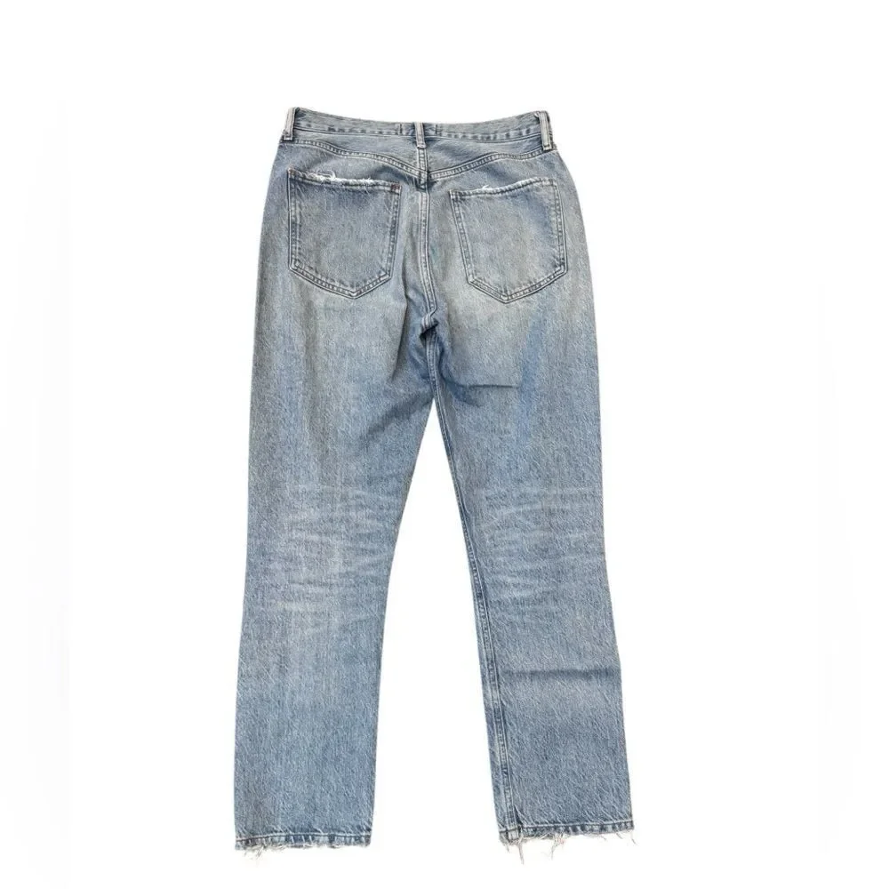 Agolde Riley High Rise Straight Crop jeans denim in Blur 26